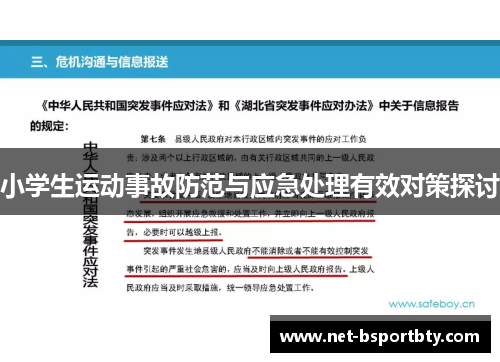 小学生运动事故防范与应急处理有效对策探讨